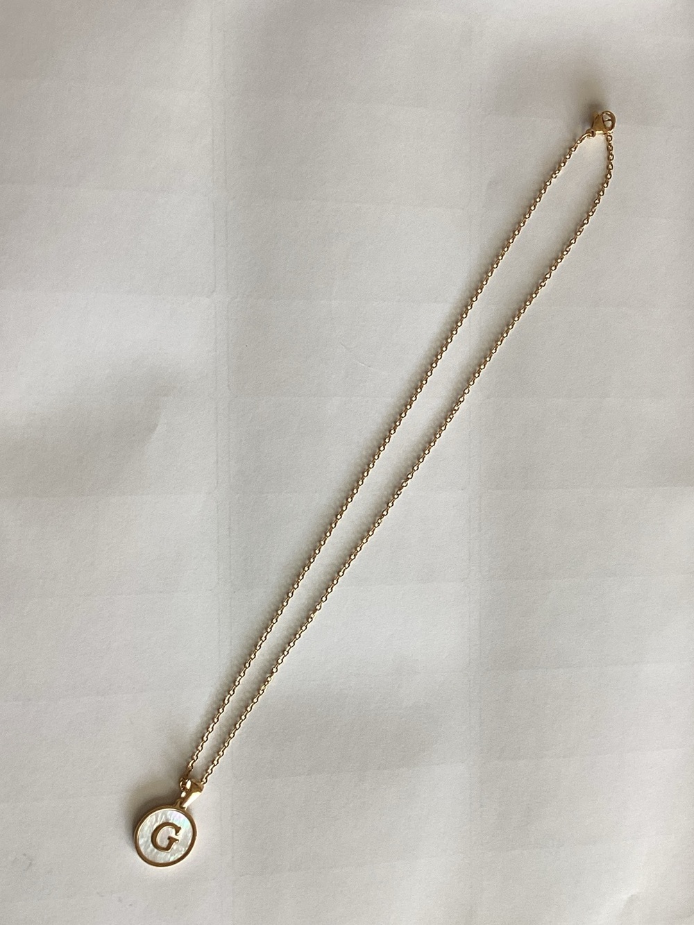 Gold Initial 'G' Pendant Necklace - Women Jewelry